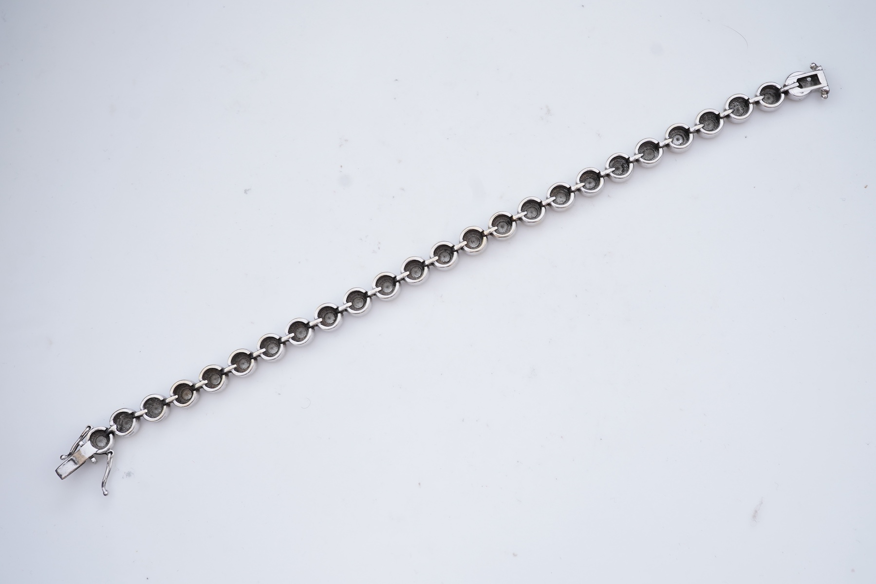 A diamond line bracelet